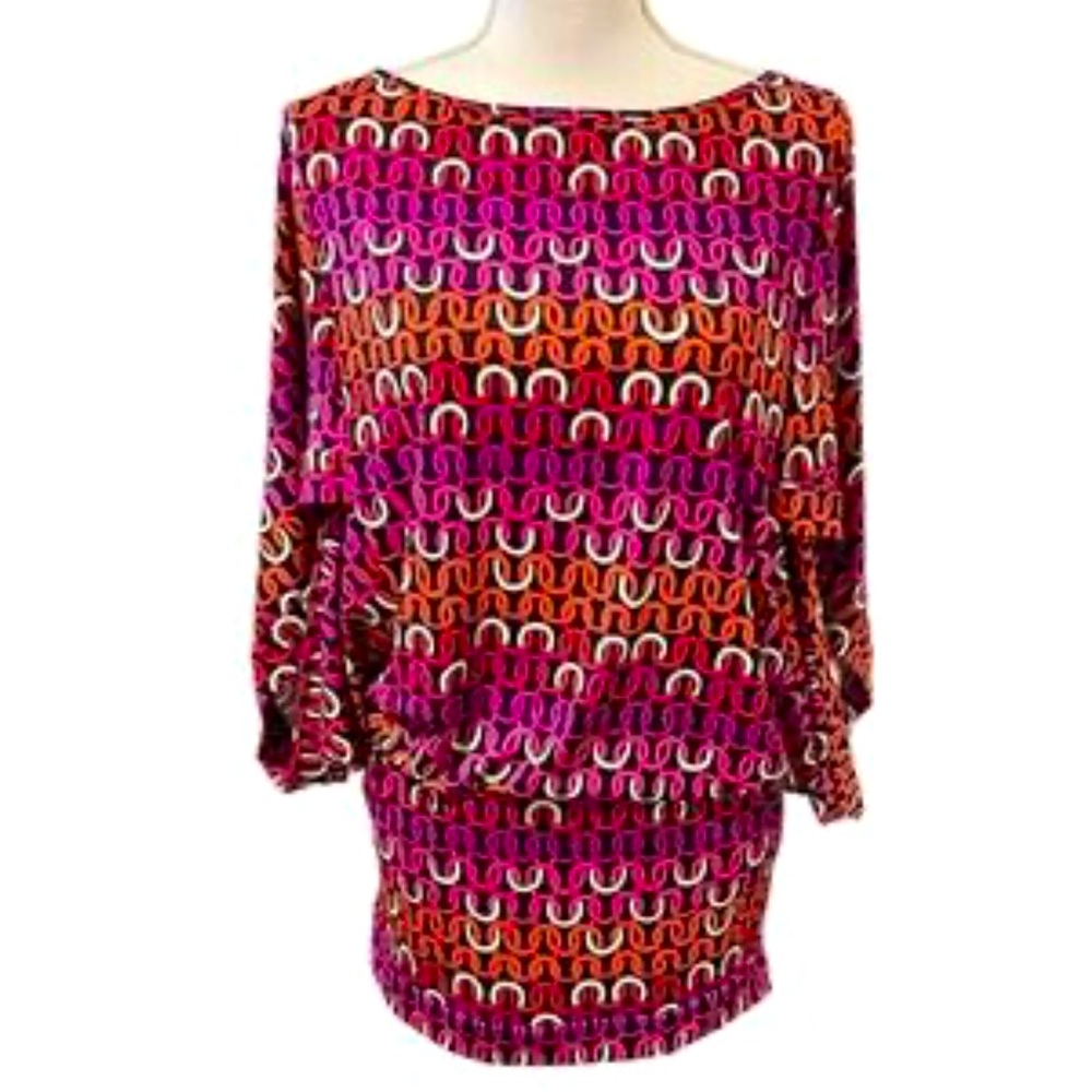 🆕🔖Trina Turk✨CoverUp Swim Tunic Dress Echo Chain Print ✨Size M ✨ NWT!!